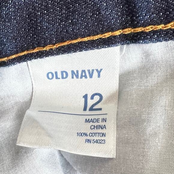 Old Navy The Diva Womens Denim Shorts 12 Blue Dark Wash 5-Pocket Low Rise Jorts - Picture 6 of 7